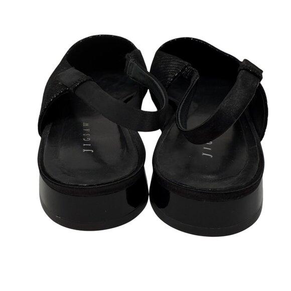 NWT Jigsaw Petra Leather Slingback Flat Black 39 - Picture 3 of 7